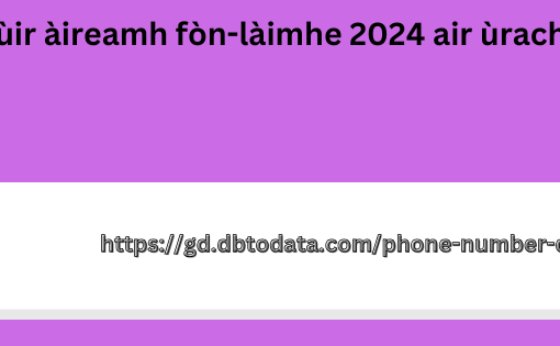 Stiùir àireamh fòn-làimhe 2024 air ùrachadh