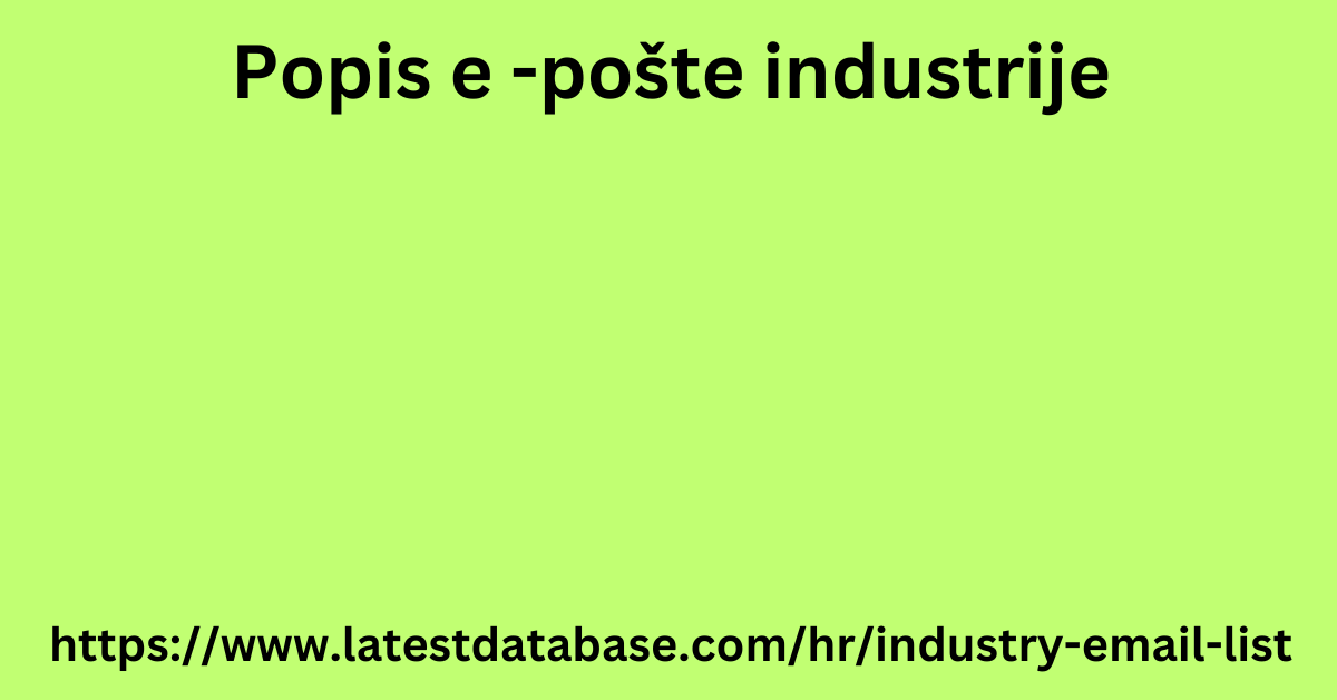 Popis e -pošte industrije