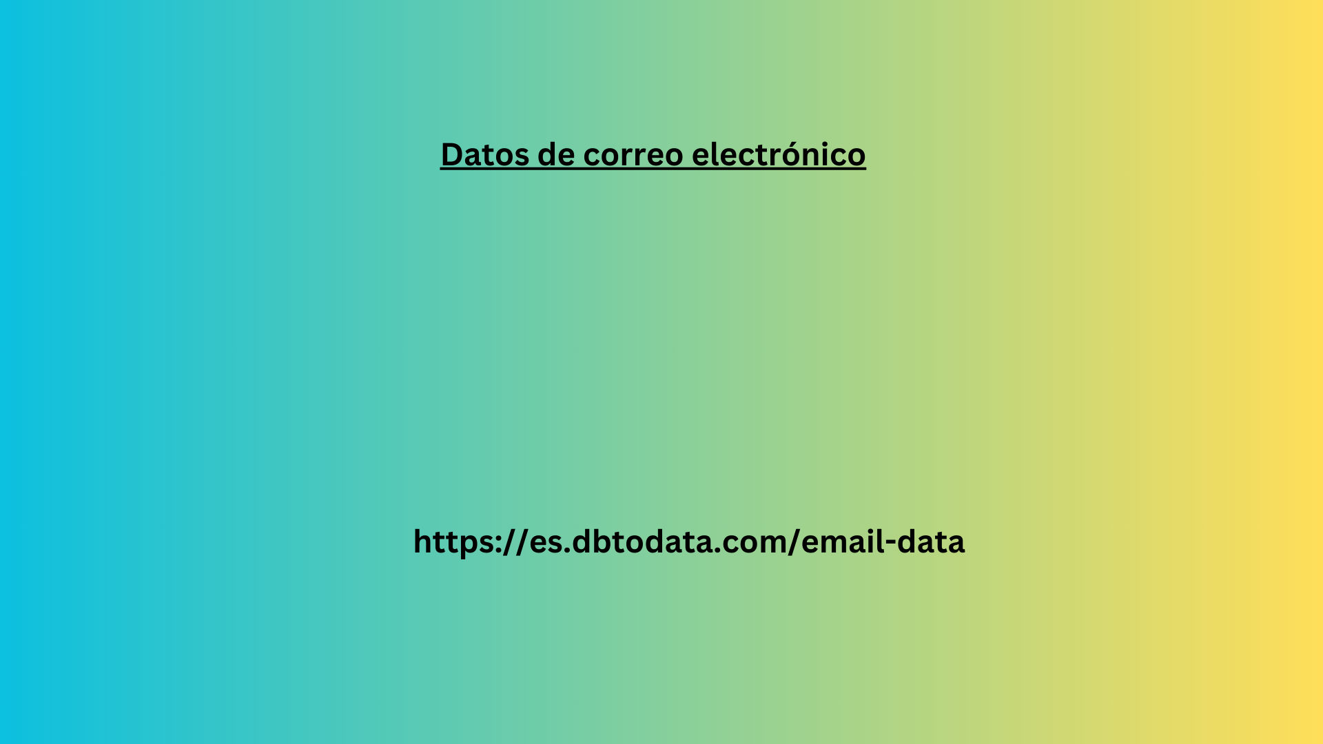 Datos de correo electrónico