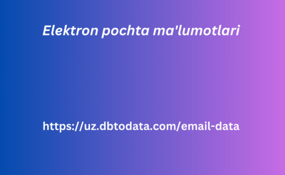 _Elektron pochta ma'lumotlari