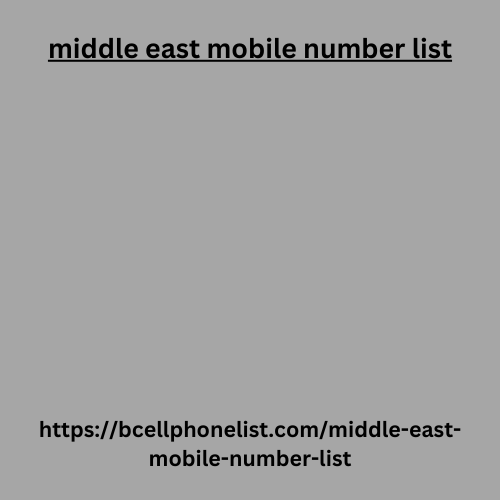 middle east mobile number list