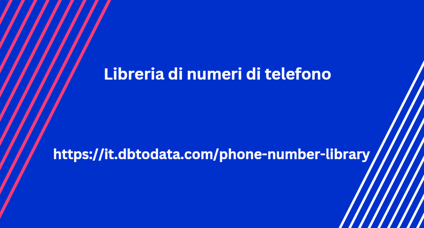 Libreria di numeri di telefono