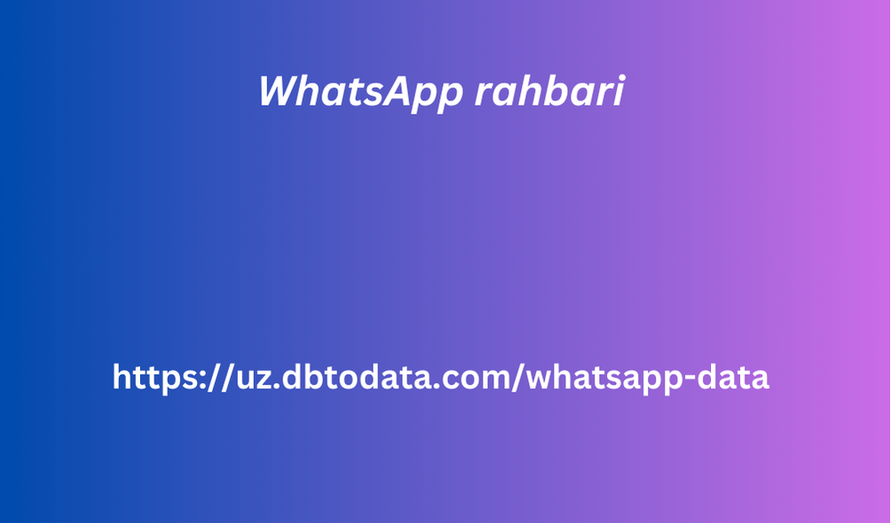 WhatsApp rahbari 