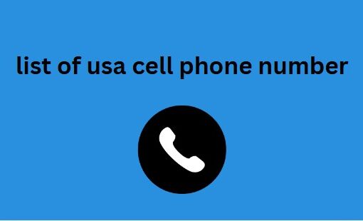 list of usa cell phone number