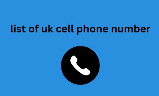 list of uk cell phone number