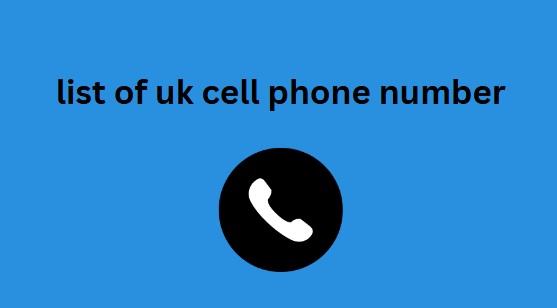 list of uk cell phone number