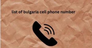 list of bulgaria cell phone number