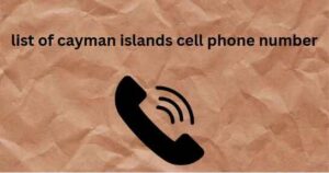 list of cayman islands cell phone number