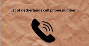 list of netherlands cell phone number