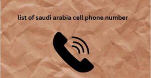 list of saudi arabia cell phone number