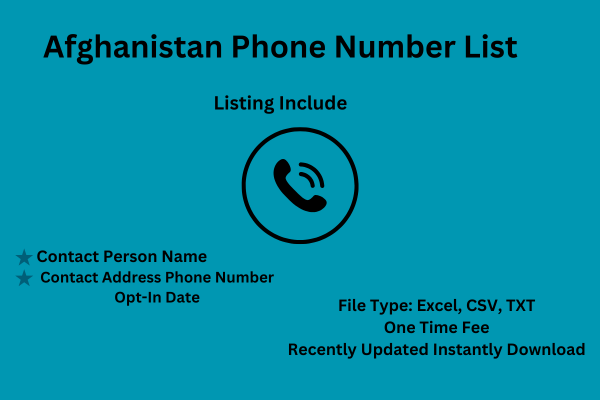 Afghanistan Phone Number List