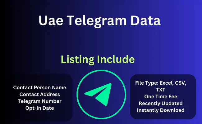 Uae telegram phone number data